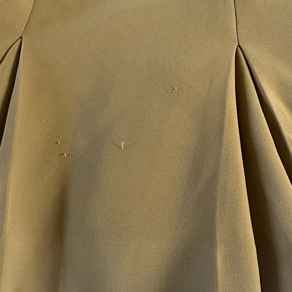 Green Pleated Pencil Skirt Knee-Length Work - Picture 7 of 7